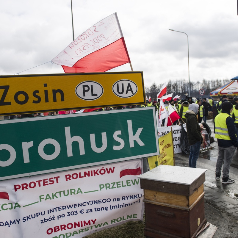 Польські перевізники протестують на кордоні з Україною